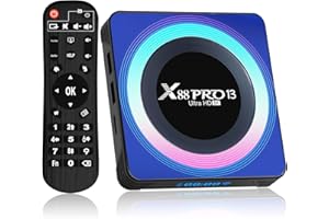 EASYTONE Android TV Box 13.0 Android Boxes with 4GB RAM 32GB ROM RK3528 Quad-Core 64bit Cortex-A53 Support 8K WiFi 6 5GHz+2.4GHz Dual WiFi Bluetooth 5.0 Smart TV Box