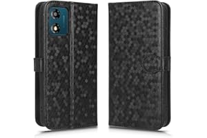 RonRun for Motorola Moto E13 Case, PU Leather Flip Wallet Phone Stand Case Cover with Credit Card and Holder Cover for Motorola Moto E13 - Black