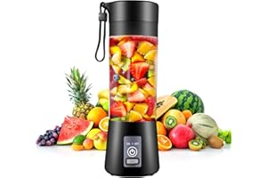 YurDoca Portable Blender,Personal Blender for Shakes and Smoothies with Rechargeable USB Port,Fresh Juice Personal Size Blender with 380ml and 6 Blades
