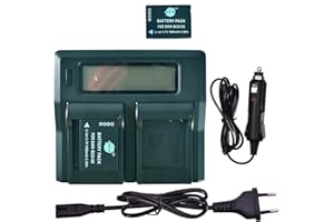 DSTE® 2 Pack Ersatz Batterie DMW-BCG10E + LCD Dual Ladegerät Compatible für Panasonic DMW-BCG10 Lumix DMC-ZS5 DMC-ZS6 DMC-ZS7 DMC-ZS8 DMC-ZS9 DMC-ZS10 DMC-ZS15 DMC-ZS19 DMC-ZS20 DMC-ZS25 DMC-ZX1