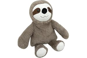 DANIEL JAMES HOUSEWARES Daniel James Warm Hugs Microwaveable Plush Sloth - Heatable Wheat Bag with Lavender Scent - Cute Cuddly Animal Heat Pad for Adults & Children - Sloth