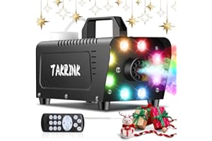 TAKRINK Machine à Fumée 900W Télécommande Machine à Brouillard Professionnel avec 8 LED et Réservoir 0,3 Litres pour Halloween Mariages Étapes Fêtes DJ et Spectacles