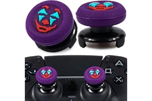 Playrealm FPS Thumbstick Grip Copri Levette Analogiche e Joker Silicone Presa Copertina 2 Sets per PS5 & PS4 Controller (Viola)
