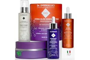 DR. DERMALUCI LAB Cofre Regalo Rutina Completa BIO | Anti-Edad, Renueva, Hidrata e Ilumina | Con Retinol Puro, Colageno & Vitamina C | 2 Serums y Crema (3×100ML) | Pieles Secas/Maduras/Sensibles | AIAB, Made in Italy