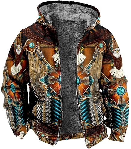 Veste D'hiver Femme Velours Vintage Imprimé Ethnique - Capuche, Coupe Ample | Style Bohème Décontracté