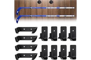 BOOSTEADY Support Mural pour Crosse de Hockey, Kit de Support pour Bâtons Hockey et Hockey sur Glace avec Doublure Souple de Protection, Organisateur Bâtons de Hockey pour Décoration Rangement