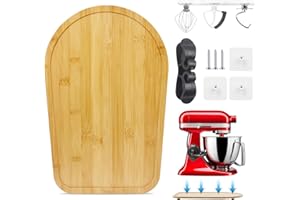 ‎SUN3DRUCKER Bambus Gleitbrett Kompatibel mit KiTchen Aid Küchenmaschine 4.5-5 Qt - Verschiebbare Unterlage Passend für KiTChen Aid Mixer 4.5-5 Qt 5K45SS 5KSM175PS 5KSM125, Rührmaschine Küchenmaschine Zubehör