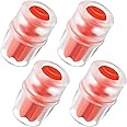 Enhon 4 Pack Bite Valve Replacement Sheath for Water Bladder, Compatible with Osprey Packs Hydraulics Reservoirs, Hydration Pack Bite Valve Silicone Nozzle Mouthpiece Replacement (Red)