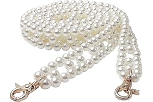 WANYIG Handykette Perlen zum Umhängen Taschenkette Perlen Trageriemen für Umhängetasche Tasche Kette Crossbody Doppelte Reihe Schulterriemen Schultergurt Ersatz Accessoire Charme (120CM, A)