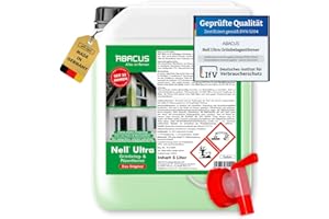 ABACUS® Nell Ultra Green Growth Remover & Algae Remover Concentrate, Extremely Strong! Removes Green Growth & Algae Automatically with Long-Term Protection - for Stone, Facade, Patio, Roof - Nell