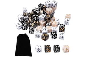 Neikafan Positive and Negative Dice Counters 60 Pcs D6 MTG Dice Counters Set 16mm Token Dice Magic the Gathering Compatible with MTG, CCG, Card Gaming Accessory Token Dice Set D6
