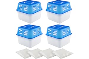 Osuszacz, Vexillic bez elektryczności osuszacze wilgoci do kuchni, łazienki i salonu do 40 m² plus 4 x 400 g osuszaczy granulatu