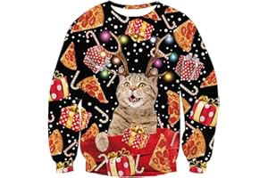 AIDEAONE Pull de Noël Homme Femme Pull de Noël drôle Pull de Noël Laid