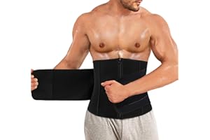 Gotoly Homme Ceinture De Sudation Abdominale Minceur pour Sport Fitness Sauna Accessoires pour Musculation Gaine Amincissante Ajustable