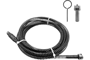 GENÉRICO GYHMTOO Desatascador Tuberias 5 m, diámetro 10 mm, Desatascador Tuberias Profesional, Desatascador Fregadero, Alambre Desatascador Tuberias, Desatascador wc
