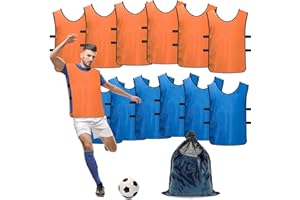MSYU Scrimmage Training Vest (12 Pack) Team Sports Pinnies Jerseys for Adult Youth Soccer Bibs Practice Jerseys