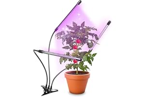 Duronic GLC36 Lampada per piante - 54 lampadine LED rosso e blu a spettro completo 60 W - 3 modalità - 3teste - Lampada per coltivazione indoor pieghevole - 6 livelli di luminosità