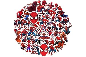 YiYaO Confezione di Adesivi, Adesivi in ​​Vinile 50 Pezzi Non ripetuti Impermeabili Spider Man Graffiti Decalcomania per Auto, Moto, Bicicletta, Skateboard, Bagagli, Computer Portatile
