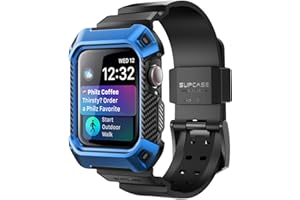 SupCase Apple Watch Watch SE/Watch 6 / Watch 5 / Watch 4 Armband 44mm Apple Watch Band Robust Hülle Ersatzarmband Sport iWatch Case Schutzhülle [Unicorn Beetle Pro] 44mm, Blau