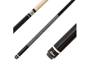 ‎J. PARKER Parker Billardqueue JPS-Serie einfarbiger 2-TLG.Profi-Cue, hochwertiges Ahornholz und Leinenwicklung Griffbereich, 13 mm Ledertip, schwarz, dunkelrot und weiß