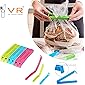 VR 18 Pcs - 3 Different Size Plastic Food Snack Bag Pouch Clip Sealer Large, Medium, Small Plastic Snack Seal Sealing Bag Clips Vacuum Sealer (Set of 18, Multicolor)