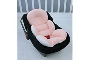 Umay Baby Baby Car Seat Cushion – Universal Infant Car Seat Liner, Head & Body Support (Pink)