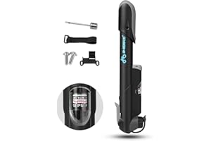 INBIKE Bombas de Aire Mini con Boquilla de Aire Universal para Montaje en Cuadro 120 PSL, 27,5 cm, 106g Bomba de Aire portátil y Ligera para Bicicleta Deporte