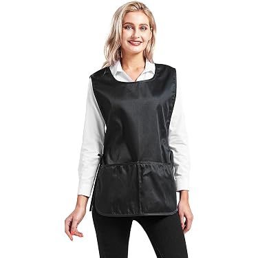 TTYAO REII Grembiule In Cotone Vintage A Quadri Per Donna – Con Tasche, Vita Regolabile 100 Cm, Lunghezza 114 Cm