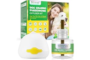 UOCASI Diffusore calmante per cani, diffusore in rilievo 2 in 1 EU Plug-in ricaricabile, 30 giorni, diffusore per ricarica da 48 ml, comfort, calmante e rilassante, antistress