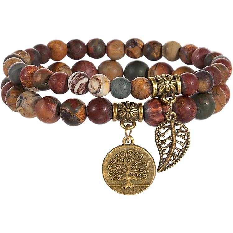 Bracelet 7 Chakras Pierres Naturelles – Lave, Jaspe, Citrine, œil Tigre, Aventurine, Lapis, Améthyste, Quartz – Élastique 19 Cm - 7