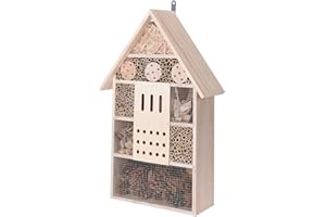 SPETEBO Hôtel à Insectes XXL à Suspendre - 51 cm x 35 cm x 10 cm - Maison à Insectes à Suspendre