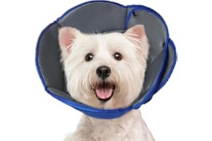 HJYOKUSO Halskrause für Hund, Halskrause Katze, Schutzkragen Hund, Atmungsaktiver Hundehalskragen FüR Kleine, Mittlere Und GroßE Hunde, Verstellbarer Hunde-Erholungskragen Nach Der Operation, Leichte E-Kragen