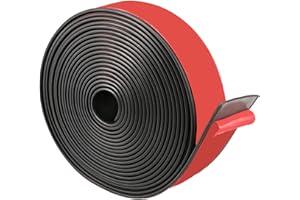 PSYQTSUARY Samoprzylepne paski gumowe, 25 mm (szer.) x 1,5 mm (gł.) x 118" (300 cm) (dł.) neoprenowa uszczelka gumowa samoprzylepna mata ochronna budowlana solidna guma taśma uszczelniająca do uszczelnień DIY