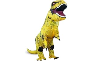 RAFALACY Aufblasbares Dinosaurier-Kostüm für Erwachsene, T-Rex- und Jurassic-Kostüm, lustiges Halloween-Party-Kostüm, Kostümanzug