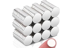 KEUKENKET 120 piezas de imanes de neodimio extra fuertes, 10x2mm, imanes pequeños y redondos para pizarra blanca, pizarra magnética, tablón de anuncios, nevera, manualidades