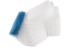 LTWHOME Sin marca Estera de Filtro Esponja de filtrado Fina y Gruesa de reemplazo para Eheim 2616760 Professional 3e 2076/2078/450/700/600T (15 Piezas por 3 esteras)