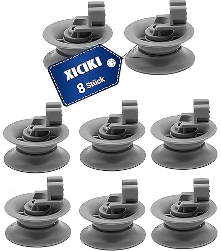 Lot 8 Roues 165314 8 Roues Panier Inférieur Lave-vaisselle Bosch - Réf. 165314 / 00165314 - Compatible Nombreux Modèles Roulettes Panier Inférieur