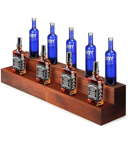 32" LED BELEUCHTETE BARREGALE, Zweistufig, LED Schnapsflasche Displ