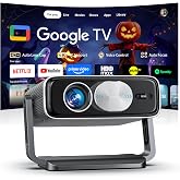 Projector 4K 【Google TV】, 3000 ANSI Brightness Portable Projector Full HD 1080P, Autofocus Projector | WiFi 6 &amp; Bluetooth | S