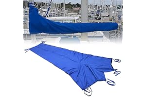KAYBTNT Housses de Grand Voile, 420d Toile Oxford Couverture de Voilier Bômes, Tauds de Grand Voile, étanche Anti-UV Protections de Voile, Taud pour voilier Ripstop, Lazybag,12 to 13FT/396x117cm