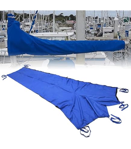 Copertura Impermeabile Per Vele (8-13 Piedi, 244-396 Cm) In Tessuto Oxford 210D: Anti-UV, Antivento, Per Barche A Vela, Colore Blu
