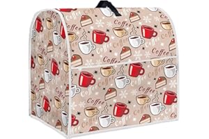 DISNIMO Abdeckung für Standmixer im Kaffee-Design, kompatibel mit 4,5–5 Quart Küchenhelfer-Mixer, waschbare, staubdichte Abdeckungen, passend für alle Kippkopf- und Schüsselhebemodelle, leicht zu