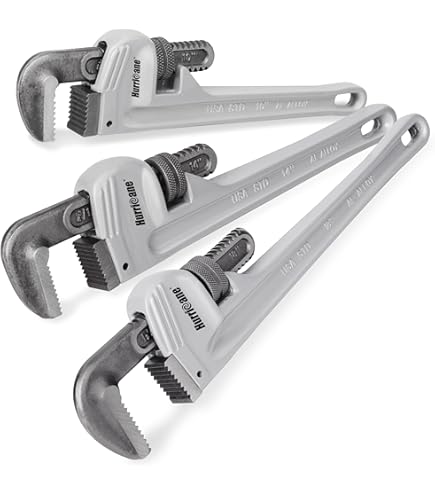 MAXPOWER 18-inch Pipe Wrench, Heavy Duty Aluminum Plumbing Wrench, Pipe