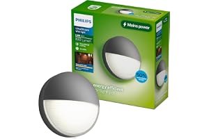 Capricorn LED Vägglampa för Utomhusbelysning, 5,5 W, 700 lm, 2 700 K Varmvitt Ljus, Väderbeständighet IP44, Inbyggd L