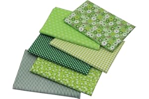 aufodara 6 Stück 50 x 80 cm Baumwollstoff Stoffpakete Groß Patchwork Stoffe Baumwolle, Baumwollstoff Meterware, Stoffe zum Nähen, Patchwork Stoffpaket zum Quilten DIY Basteln Handwerken (Grün)