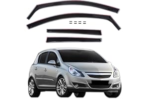 J&J AUTOMOTIVE SCOUTT | GP Deflettori d'Aria Antiturbo Adatti per Corsa D/E 5-Porte Berlina 2006-2019, Set di 4 Pz, Nero, Antivento, Antipioggia