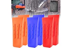 HOMURY 6 Pezzi Cunei di Abbattimento Cunei da Abbattimento in Plastica, Cunei per Taglio Alberi per Legno con Sacchetto, Accessori Forestali Forestali, Strumento Accessorio per Boscaioli