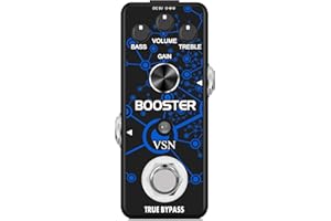 Amuzik Guitar Booster Effect Pedal Analog Boost Effects Pedals For Electric Guitar Pure Clean Mini Boost Pedals True Bypass