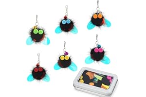 SONGWAY Testina di Ricambio per Giocattoli con Bacchetta per Gatti - 6 Pezzi Giocattoli Pelosi per Gatti con Campana, Accessori di Ricambio per Bacchetta per Gatti, Giocattoli Interattivi per Gatti