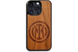 Inter Iconic Puzzles, Cover Ufficiale In legno 100% sostenibile, Custodia Compatibile con iPhone 14 PRO Max, resistente, idea regalo